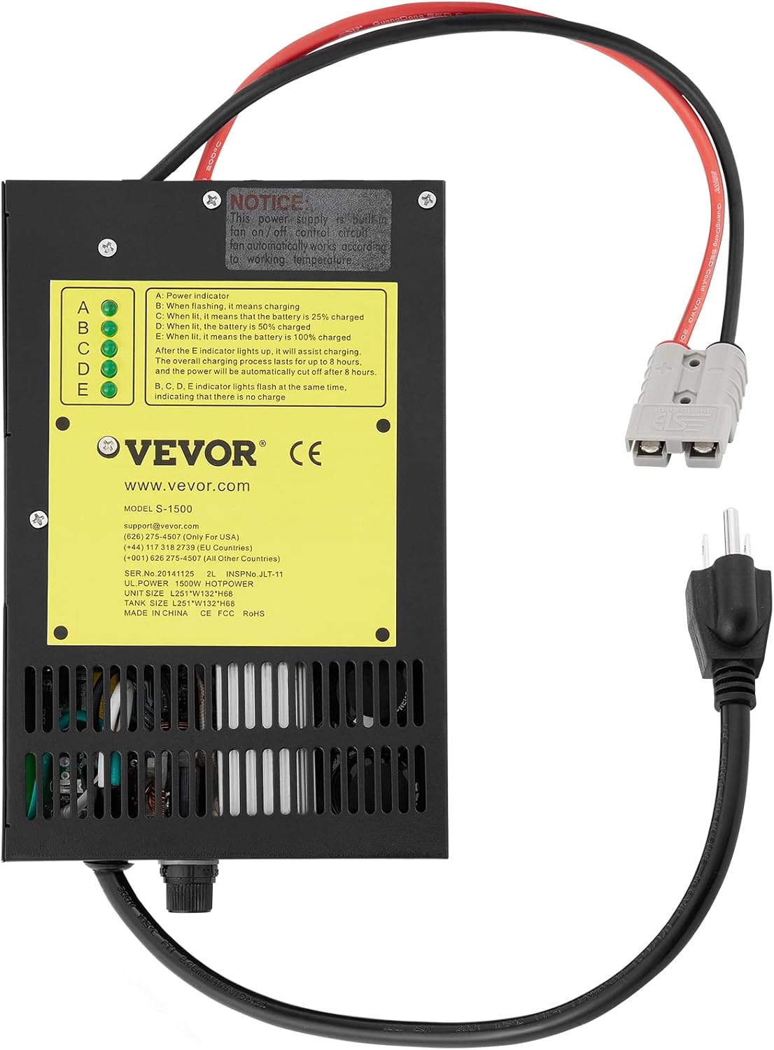 110 Volt AC to 12 Volt DC 1200W Power Converter Charger N357