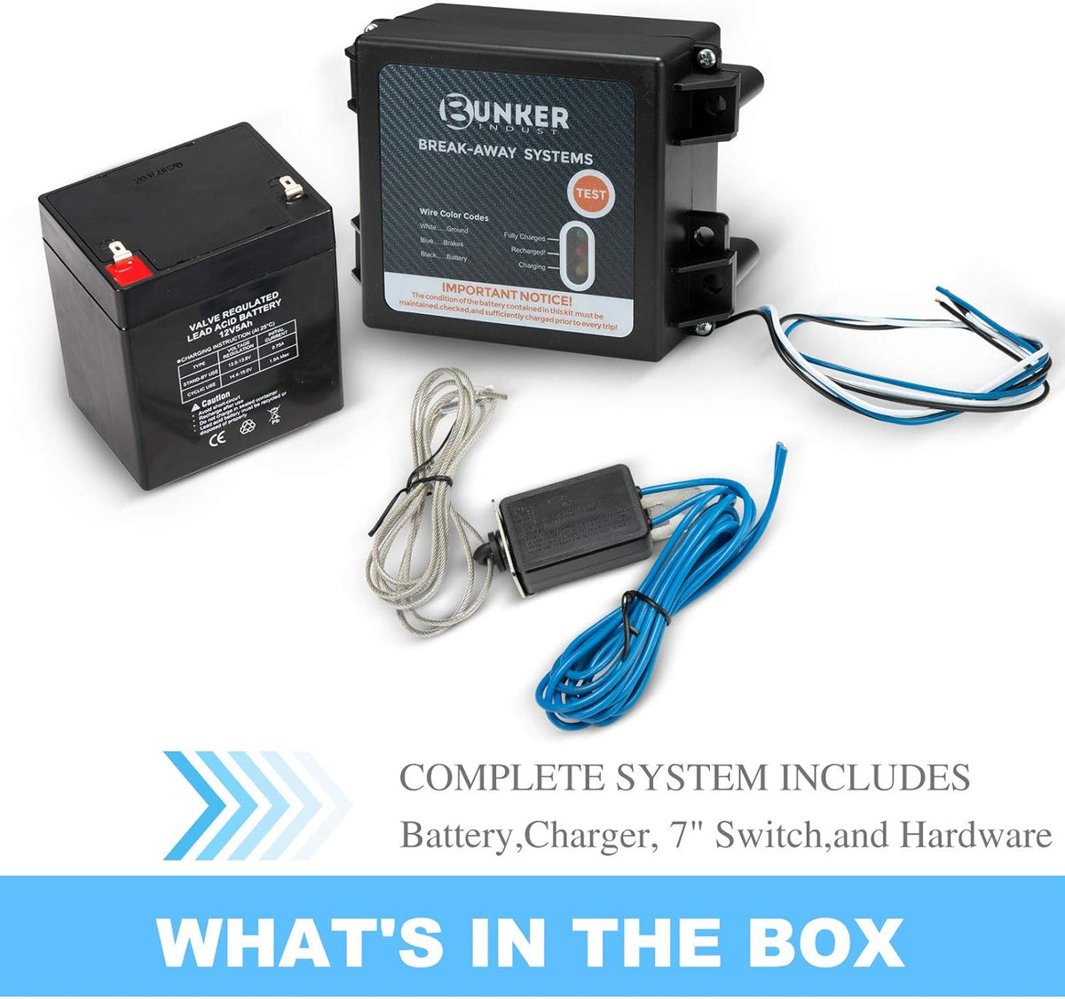 12V 5AH Trailer Brakes Breakaway Kit with Battery G50382