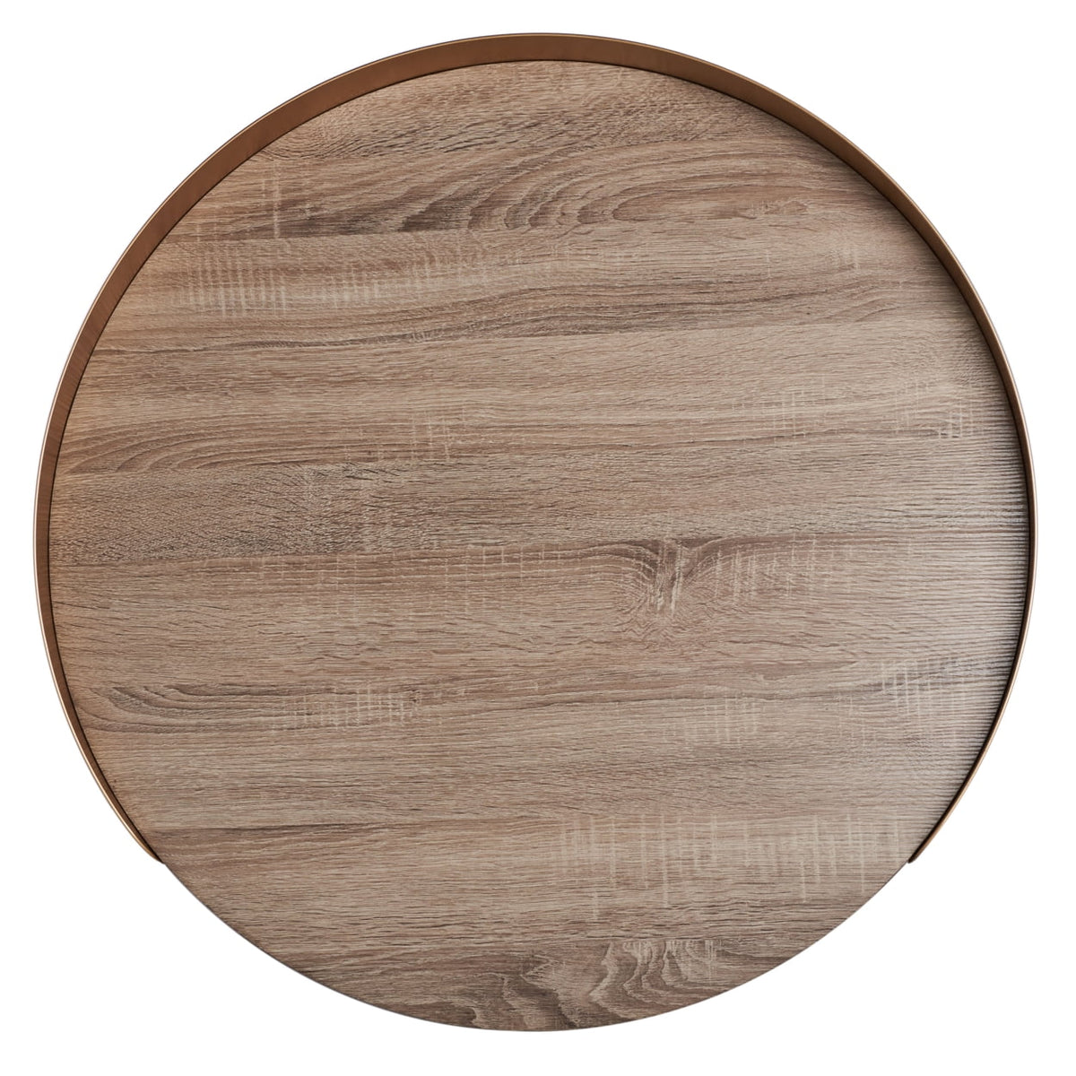 Round Light Grey Oak Coffee Table V3617