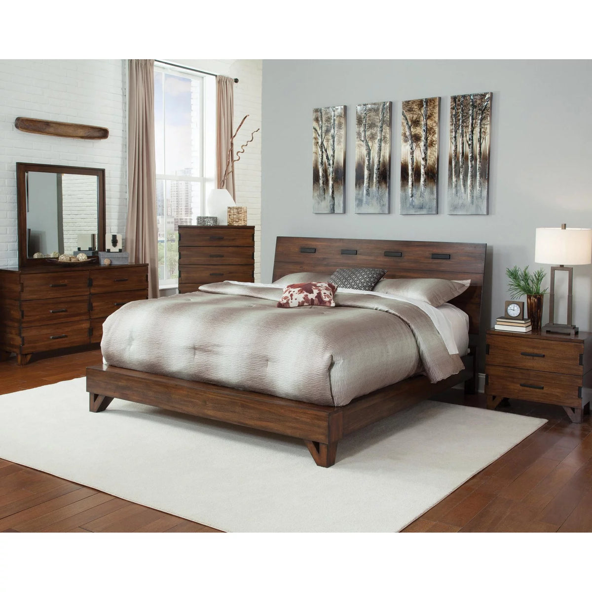 Dark Amber Coffee Bean 5-drawer Chest L972