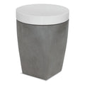 Concrete Stone Accent Table in Gray and White I7273