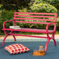 50-Inch Black Cast Iron Steel Garden Bench E503