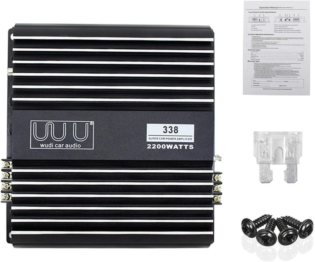 2 Channel 2200W Car Audio Amplifier W382