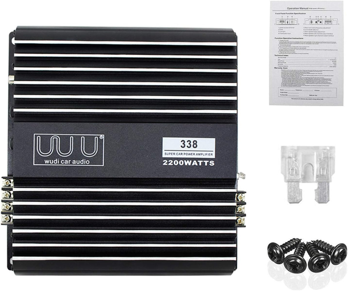 2 Channel 2200W Car Audio Amplifier W382