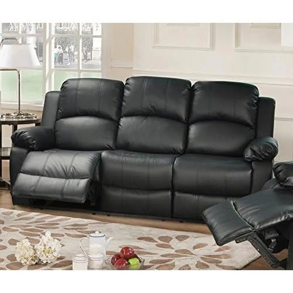 Black 3 Piece Recliner Sofa Loveseat and Chair C509501