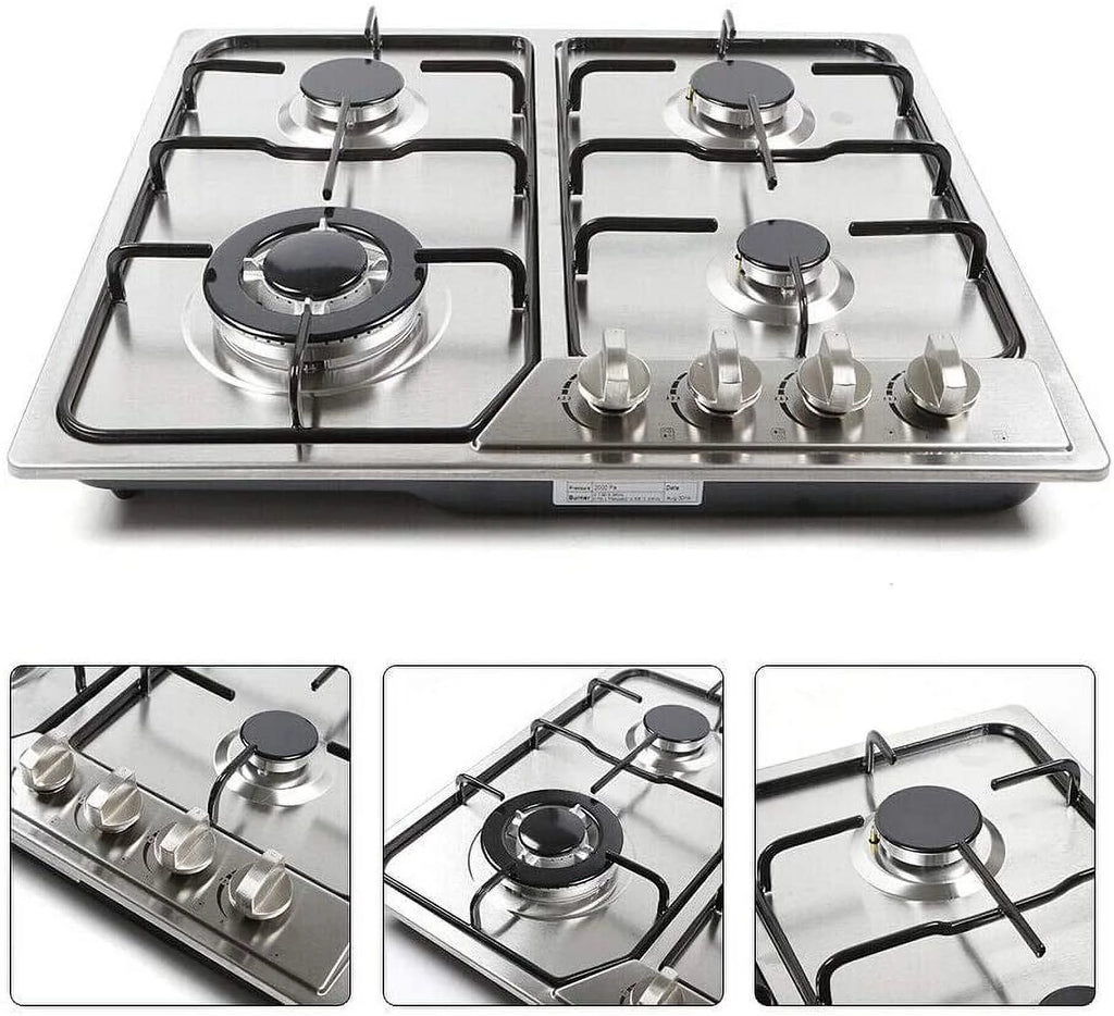 23" Stainless Steel 4 Burner Gas Cooktop S563