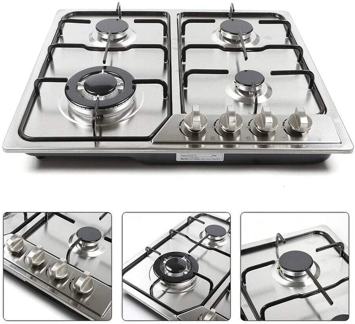 23" Stainless Steel 4 Burner Gas Cooktop S563