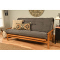 Full Size Futon Frame with Suede Gray Mattress M972760