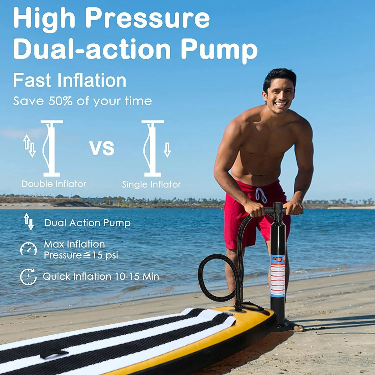 Inflatable Paddle Board with Carry Bag and Fin D746344