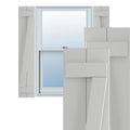 10-3/4x22 x 41x22 PVC Board and Batten Shutters with Z-Bar, Hailstorm Gray H823101