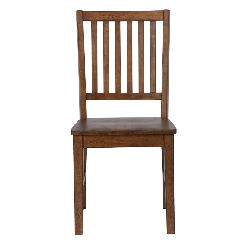 5-Piece 60" Rectangular Wood Dining Set in Brown M21701