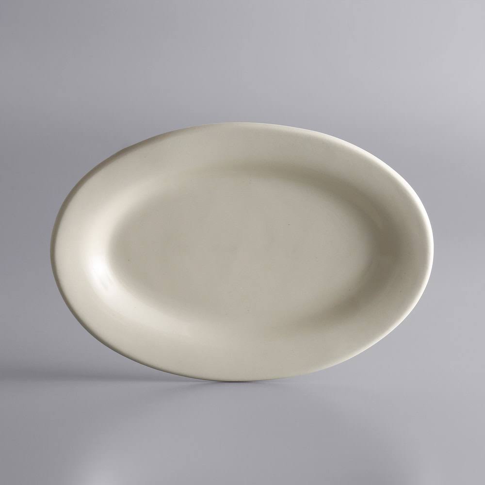 White 9x22 Oval Platter X19249