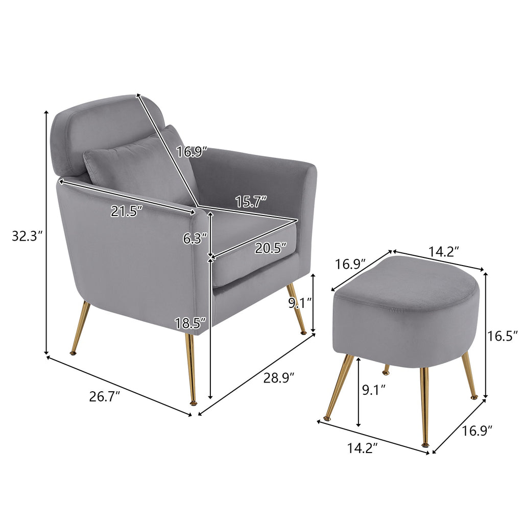 Dark Gray Flannelette Single Chair P5270