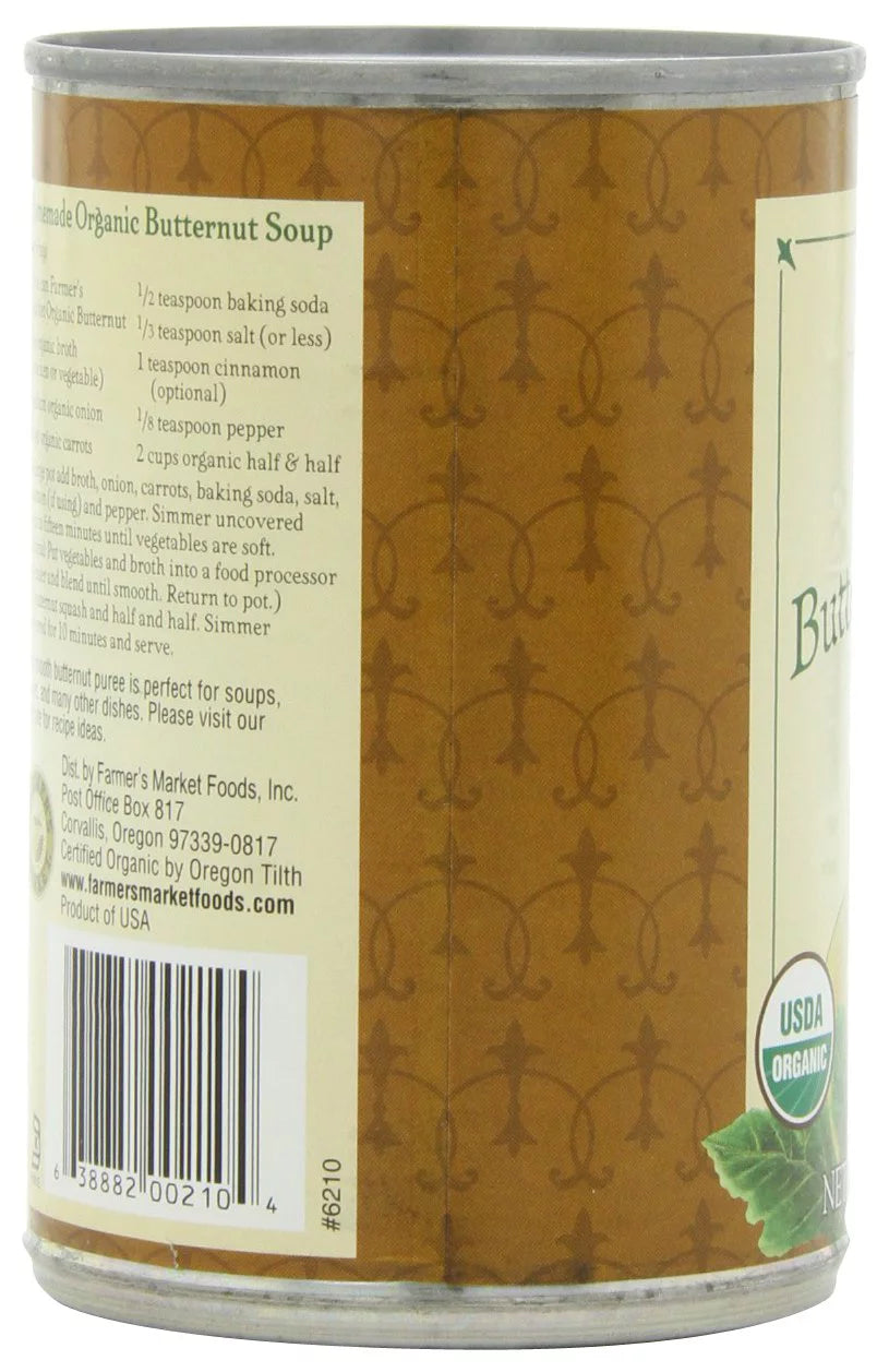 Organic Butternut Squash, 15-Ounce Cans (Pack of 12) V613264