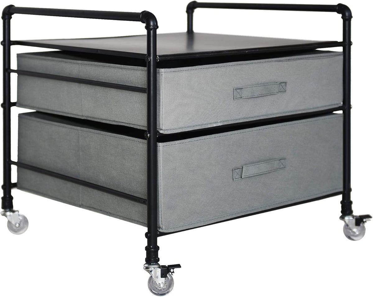 2 Drawer Fridge Cart with 4 Swivel Wheels P3549