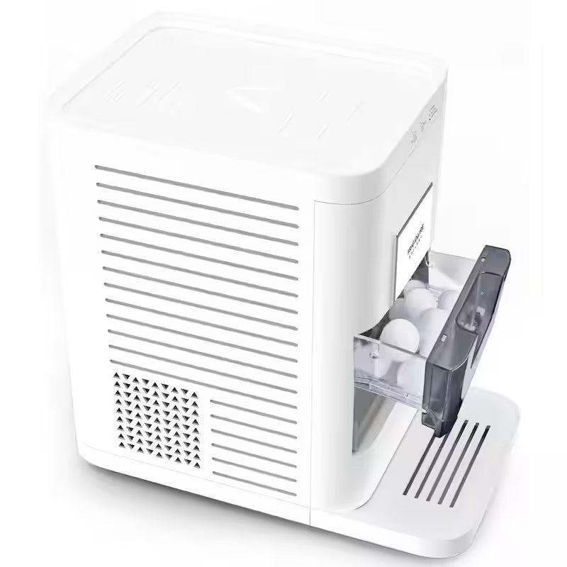White Portable Round Ice Maker S312855