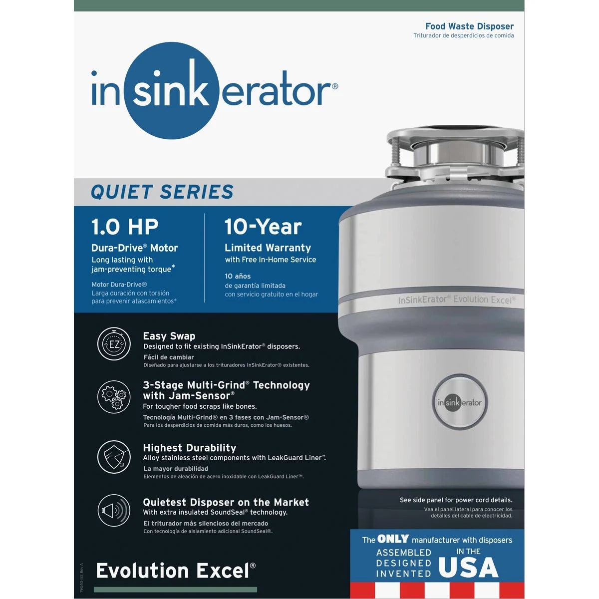 1 HP Continuous Feed Garbage Disposal N99625