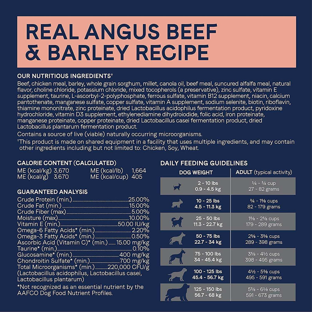Beef & Barley Recipe Dry Dog Food X883039