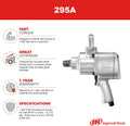 1 Inch Pneumatic Impact Wrench with 6 Inch Extended Anvil X16526