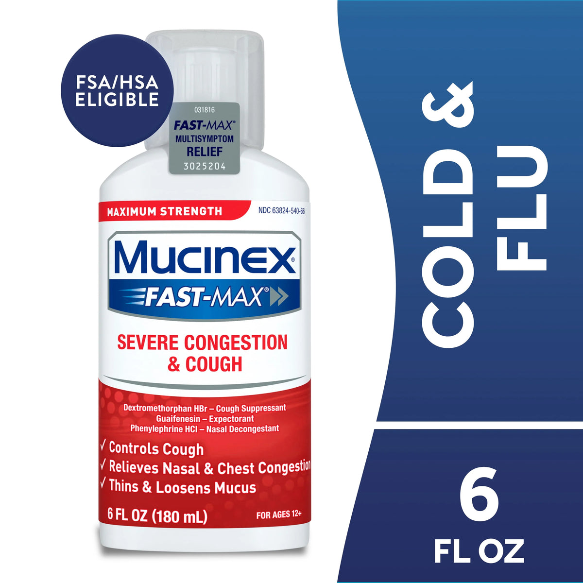 Cold and Flu Liquid Medicine, 6 fl oz S35114