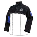 Black Stallion Color Block Leather Cape Sleeves C22979