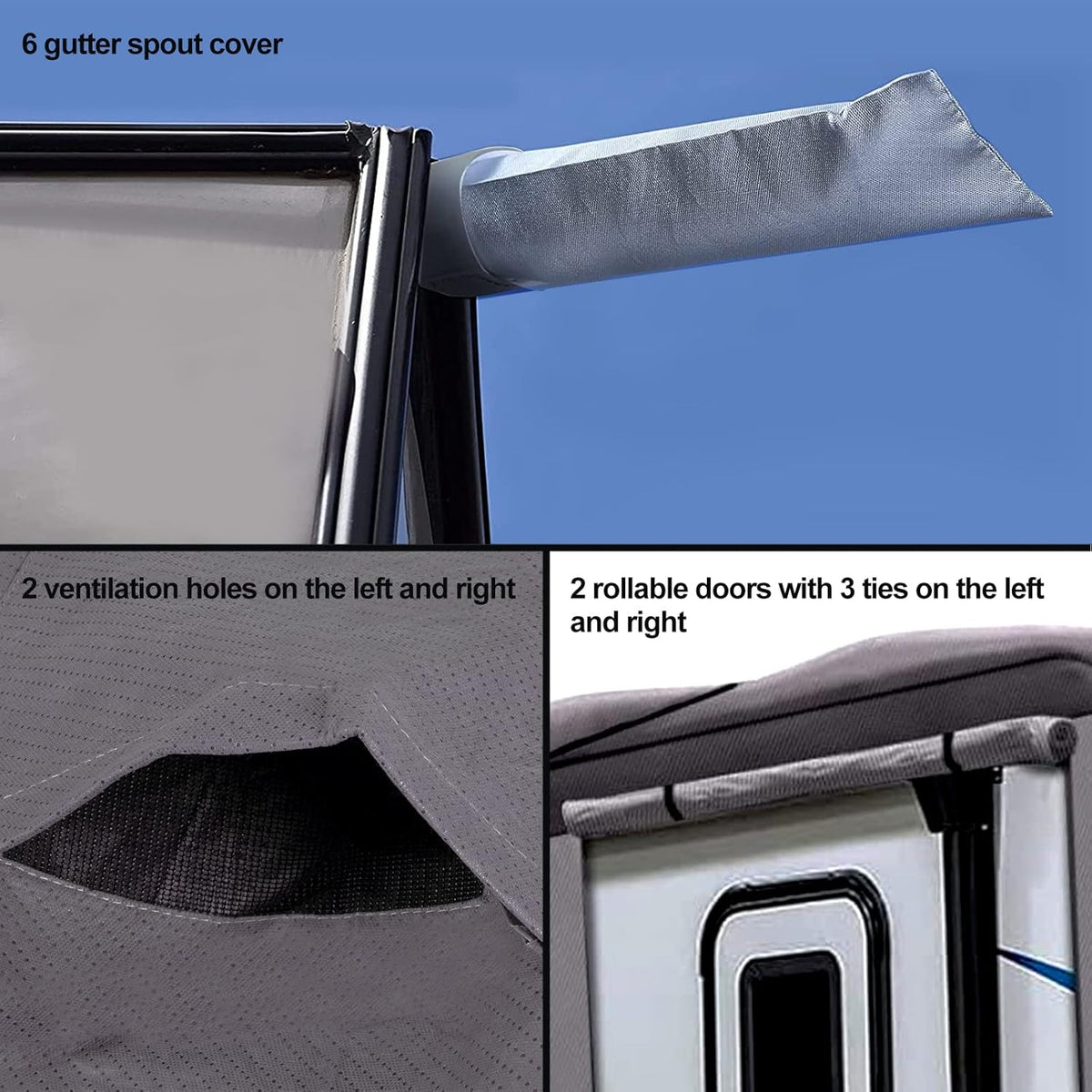 6 Layers RV Cover Anti-UV Windproof Ripstop Extra Thick Camper Cover S491277