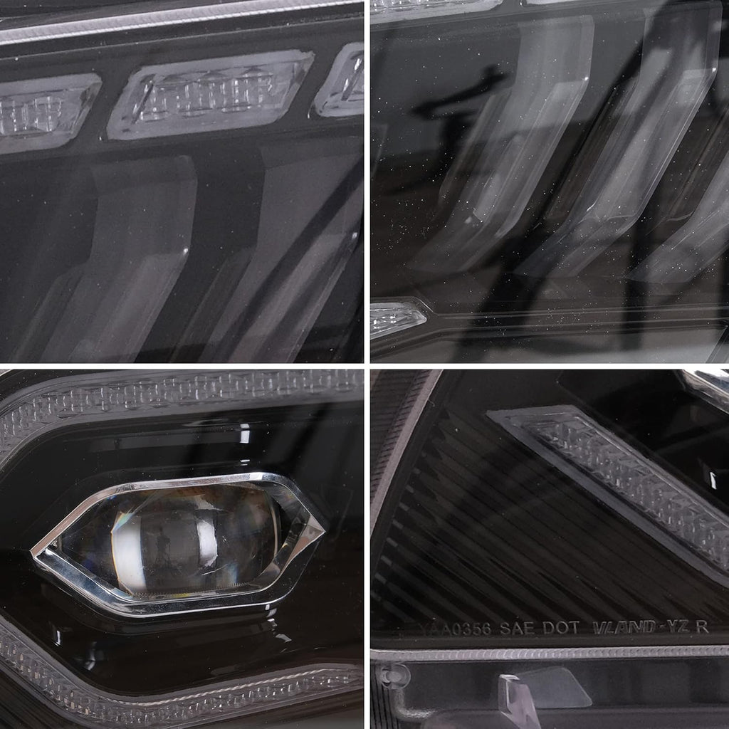 LED Headlights for 2010-2014 Ford Mustang with Dynamic DRL & Sequential Turn Signal P312839