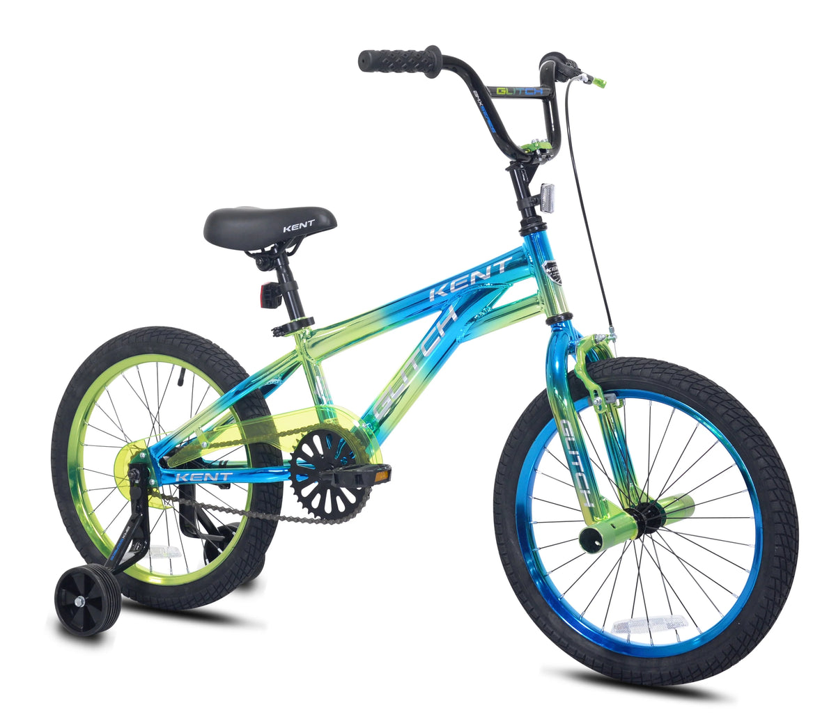 18 Boys Blue Green BMX Child Bike L4538