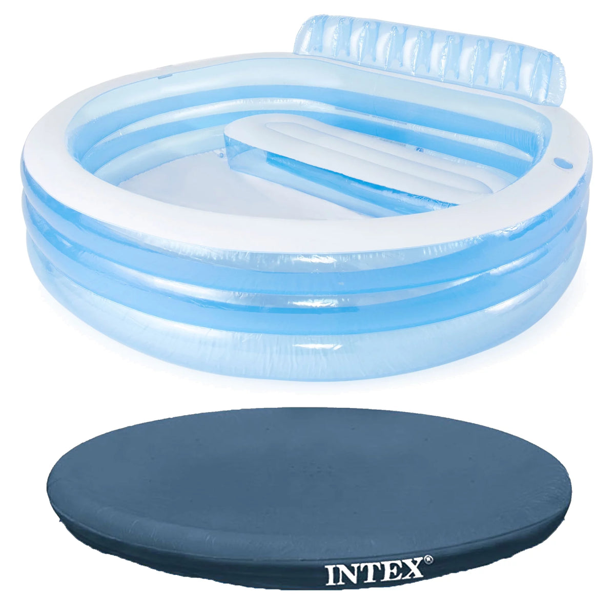 Round Inflatable Pool with Pool Cover W73841