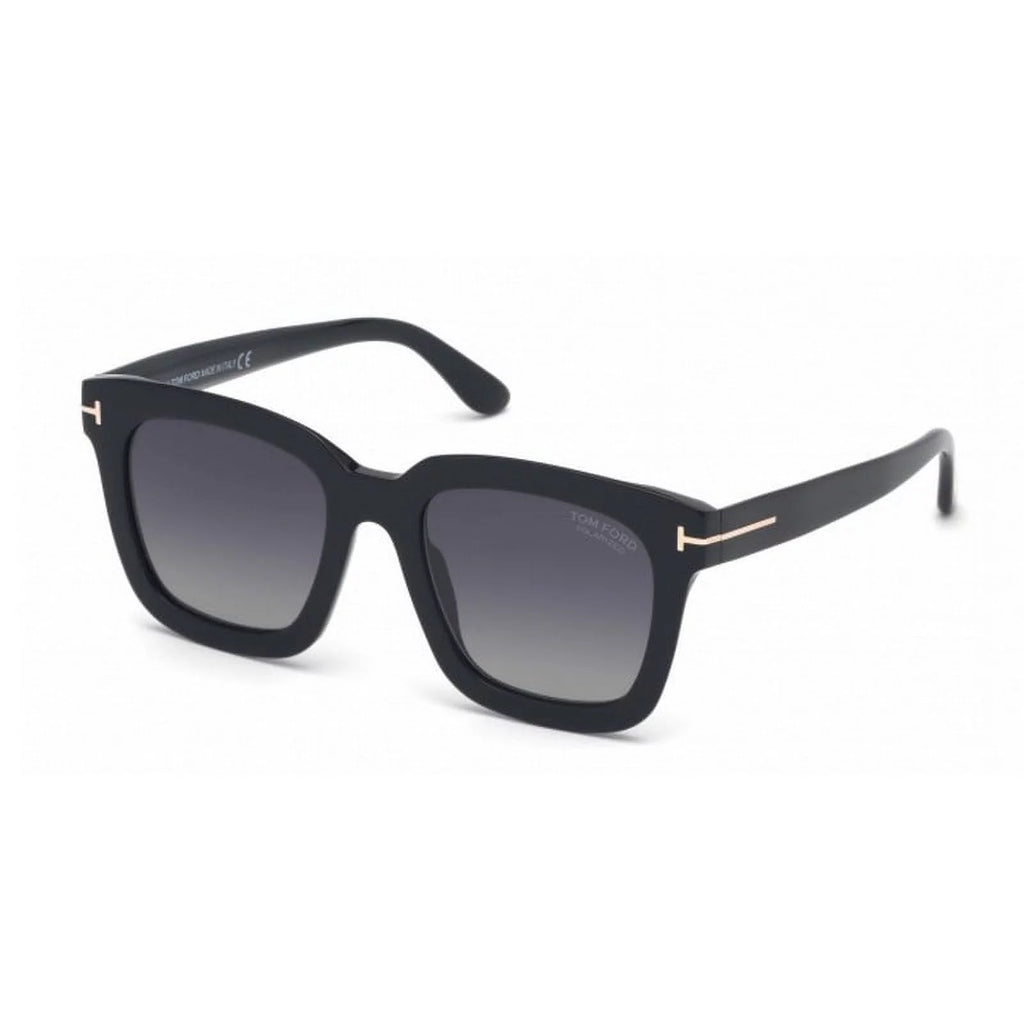 Shiny Black Gradient Grey Polarized Sunglasses G385