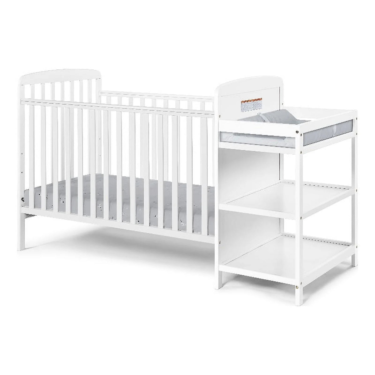 White Crib & Changer Combo M542