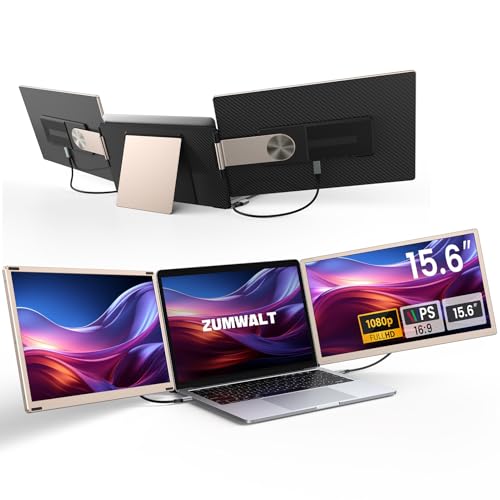 15.6" 1080P FHD Portable Monitor with Dual Speakers & Adjustable Stand B715607