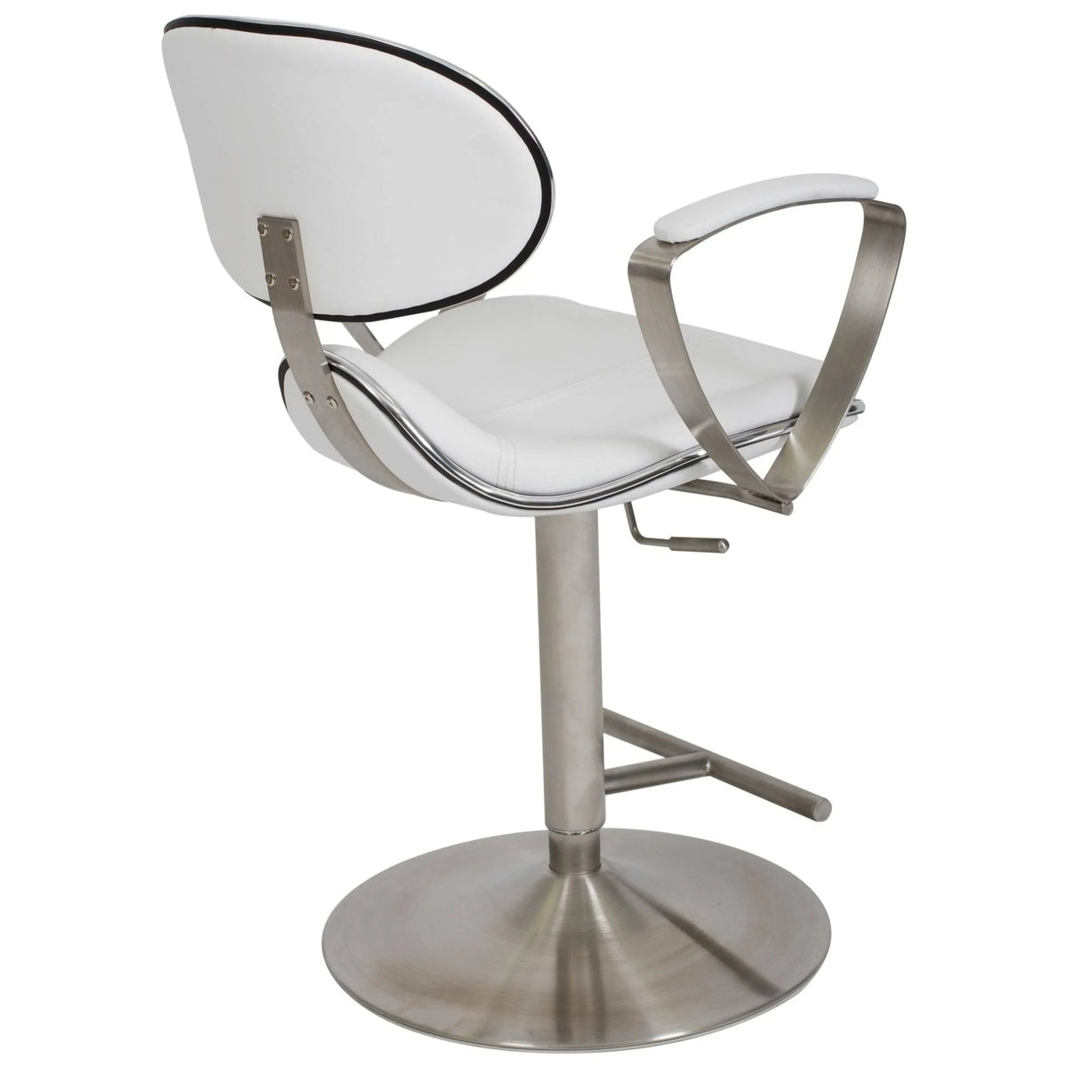 White Adjustable Height Swivel Bar Stool I892