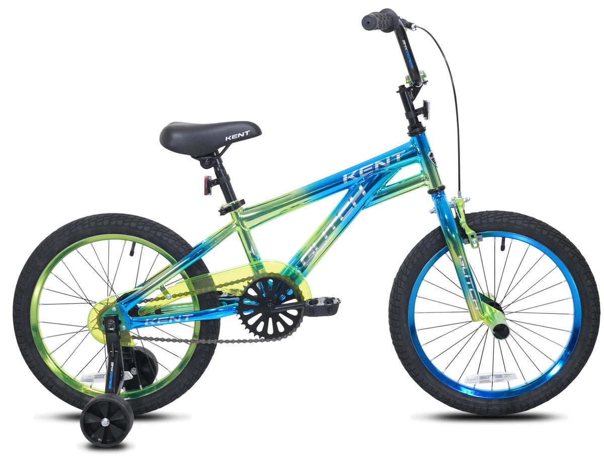18 Boys Blue Green BMX Child Bike L4538