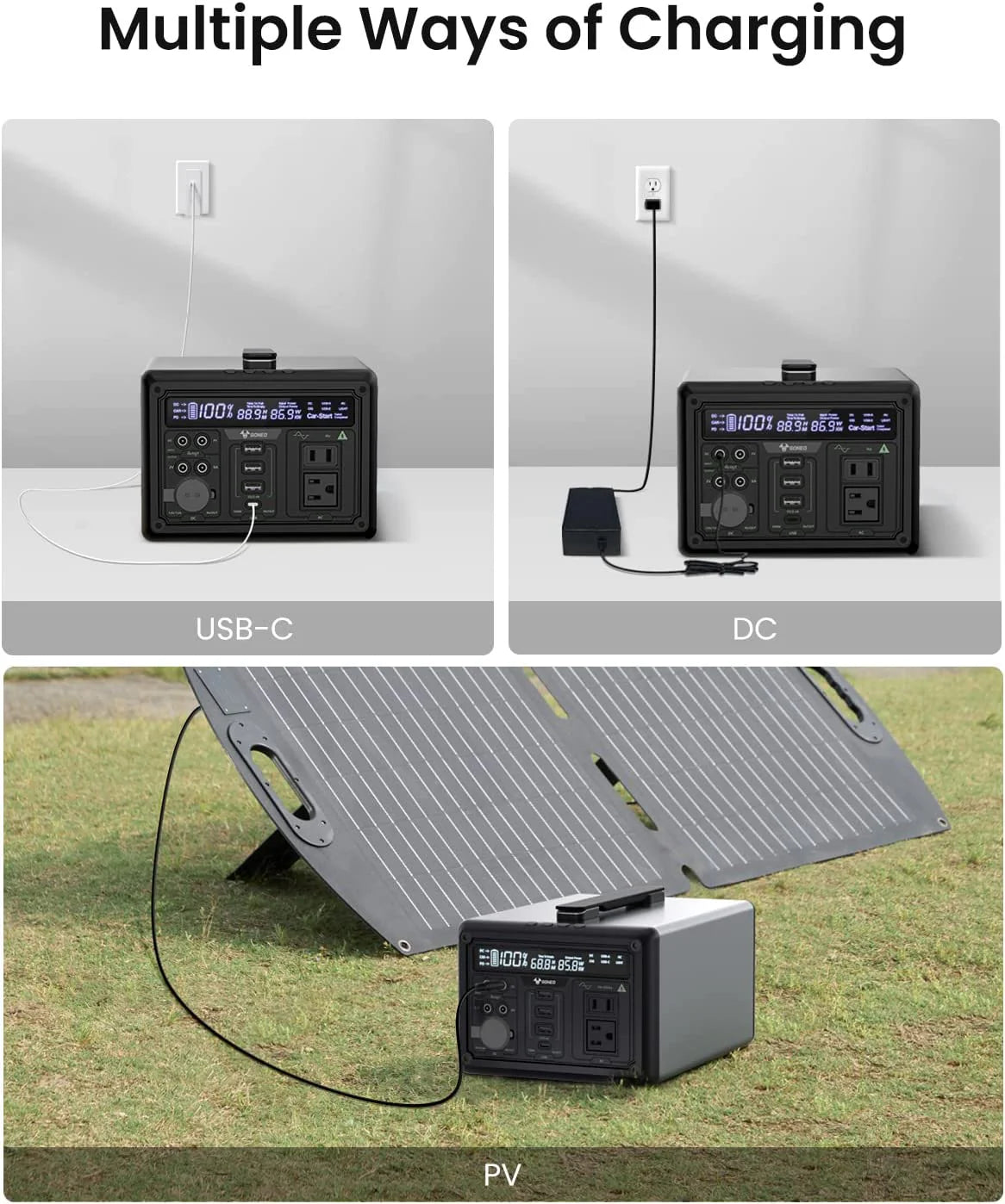 Portable Power Station 607Wh 600W AC Outlet K91391