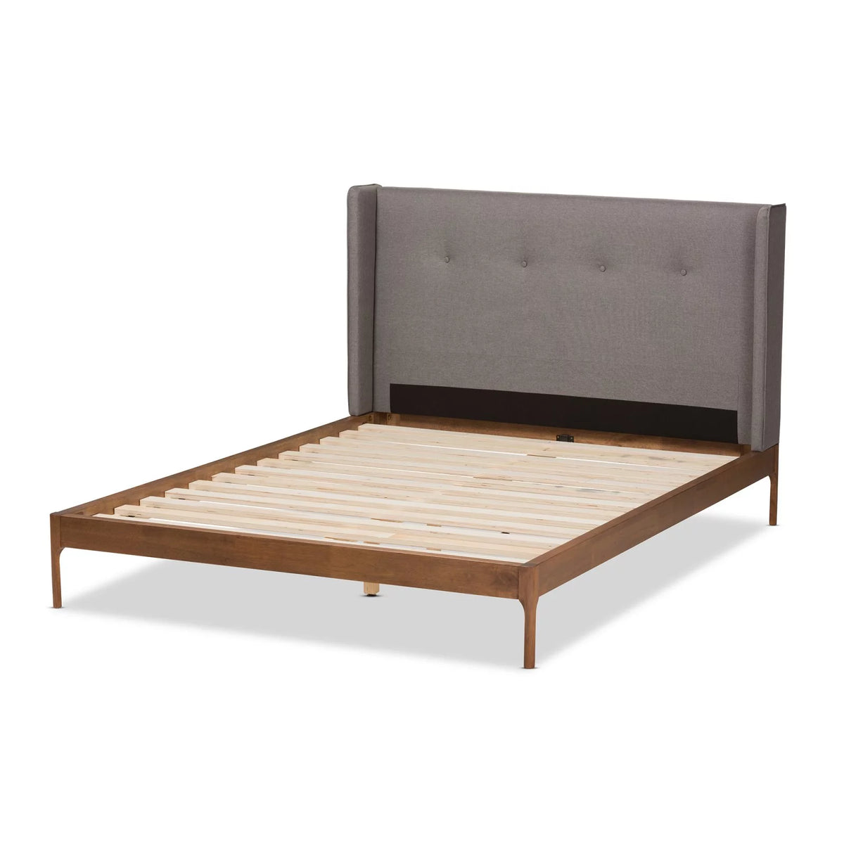 Walnut Wood Platform Bed G2983