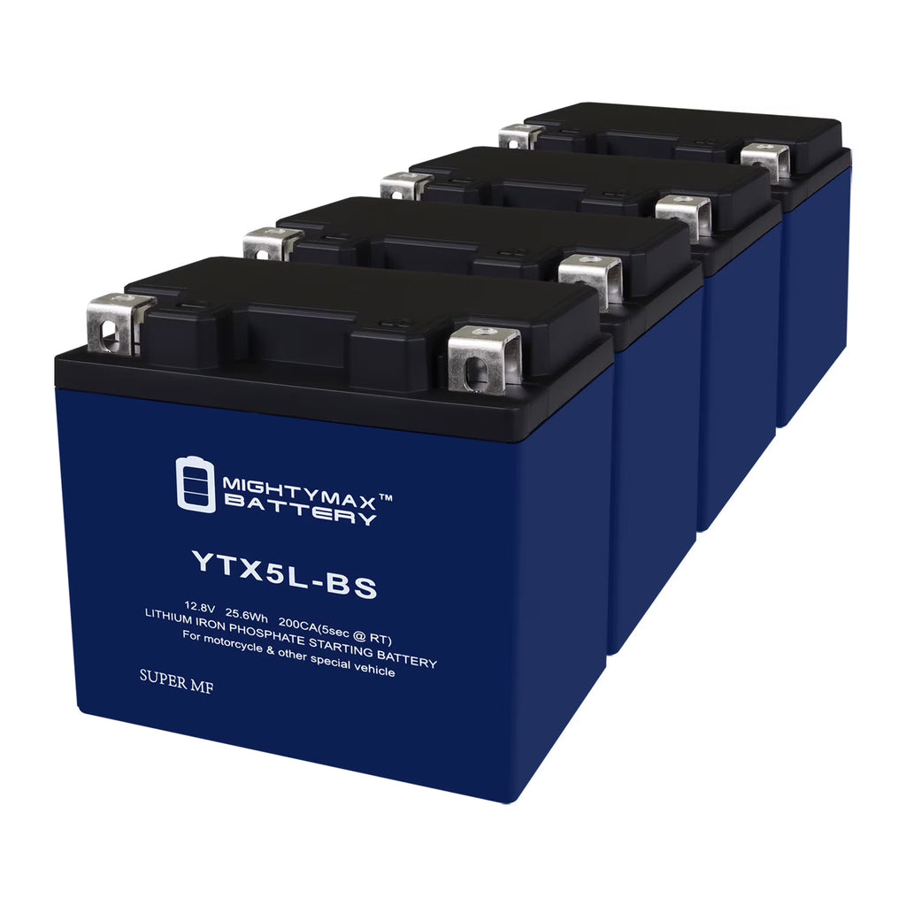 YTX5L-BS Lithium Replacement Battery 4 Pack Z712