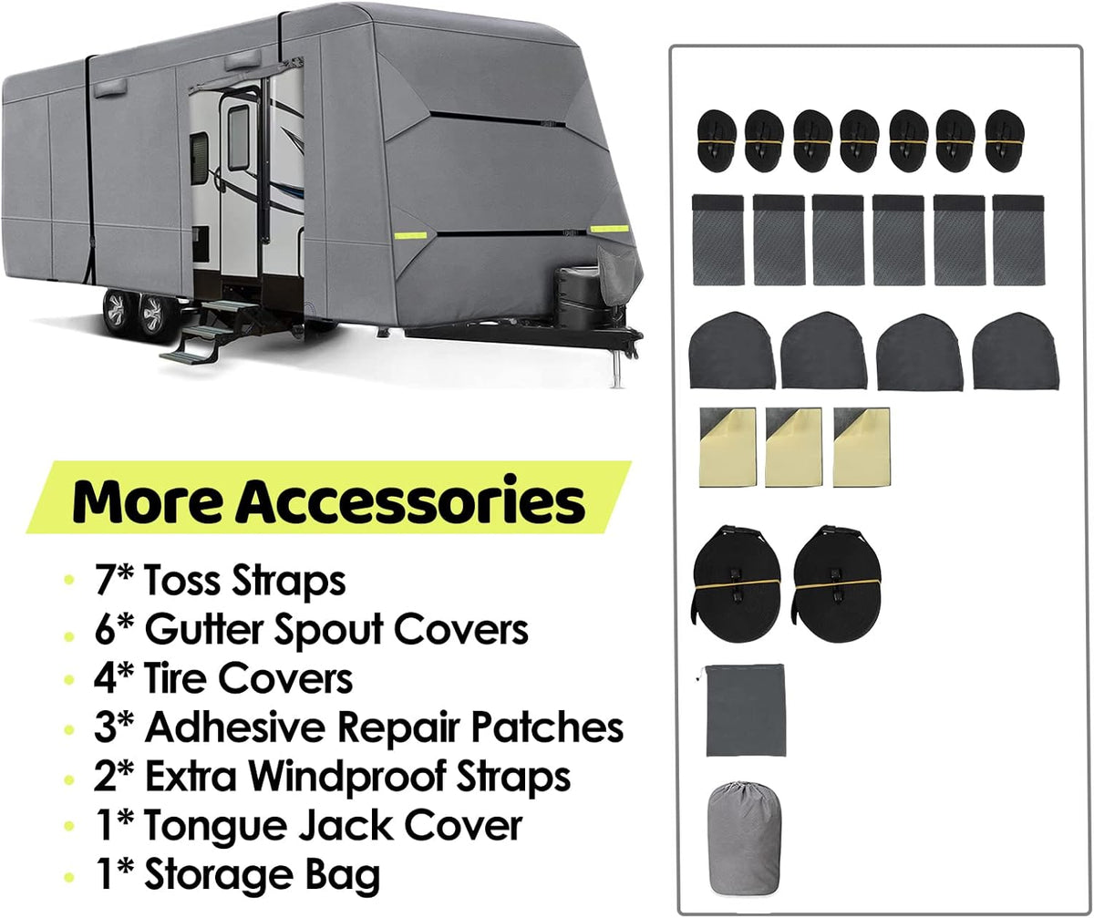 6 Layers RV Cover Anti-UV Windproof Ripstop Extra Thick Camper Cover S491277