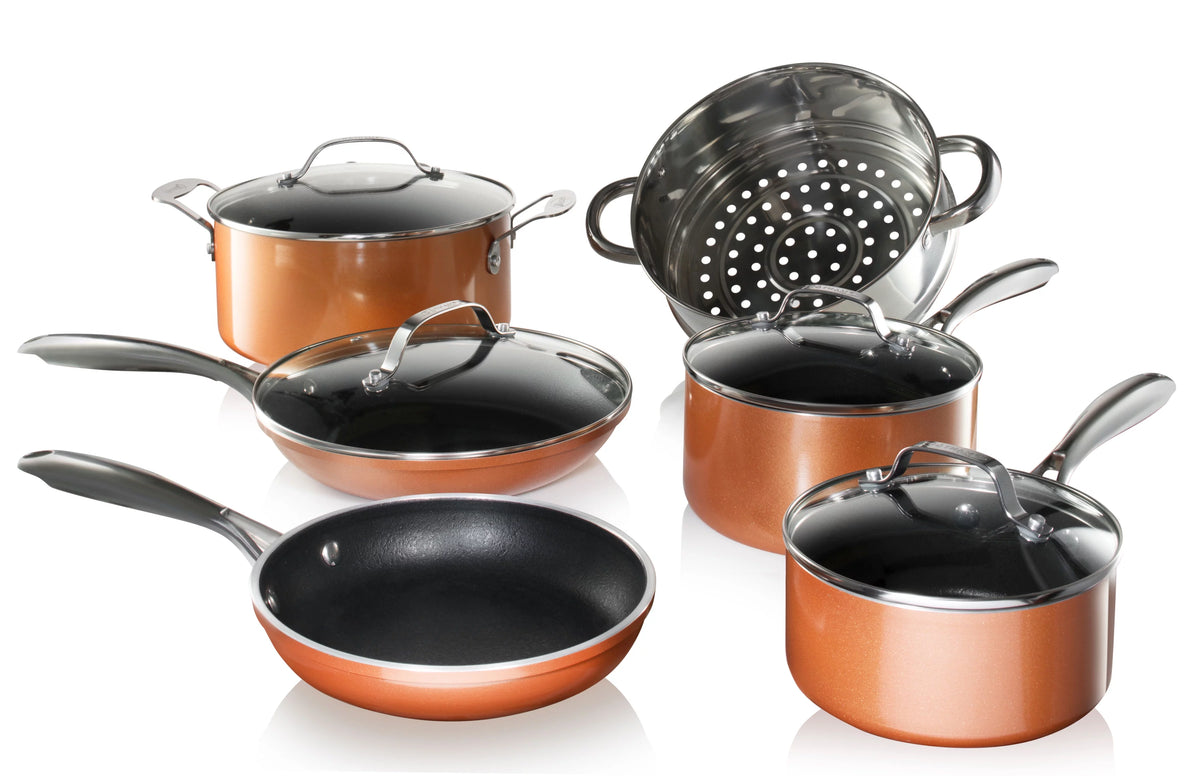 10 Piece Copper Nonstick Cookware Set Z254738
