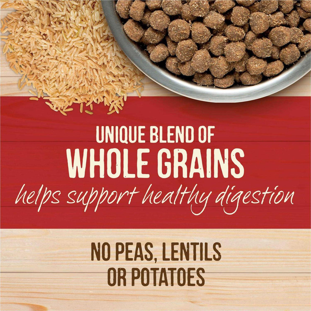 Healthy Grains Freeze Dried Raw Coated Kibble Dry Dog Food Brown Rice B922