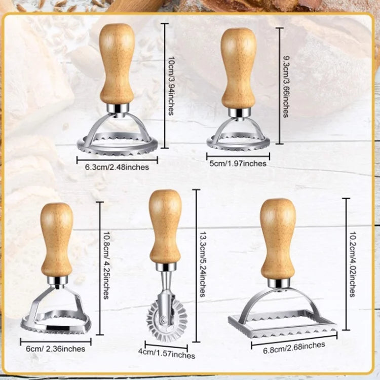Ravioli Cutter Stamp Maker and Pasta Roller Wheel Cutter Set H99952