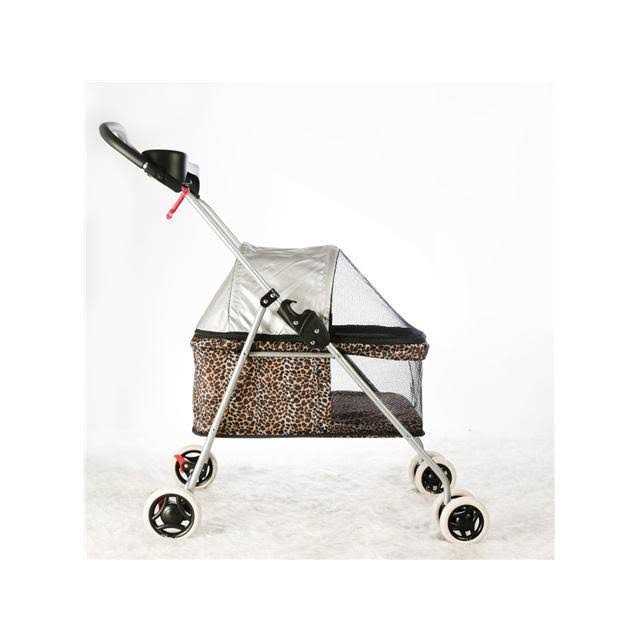 4 Wheels Folding Waterproof Portable Pet Stroller with Cup Holder Q616