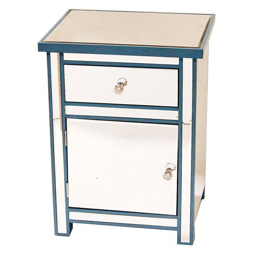 1 Drawer 1 Door Black Accent Cabinet N4028