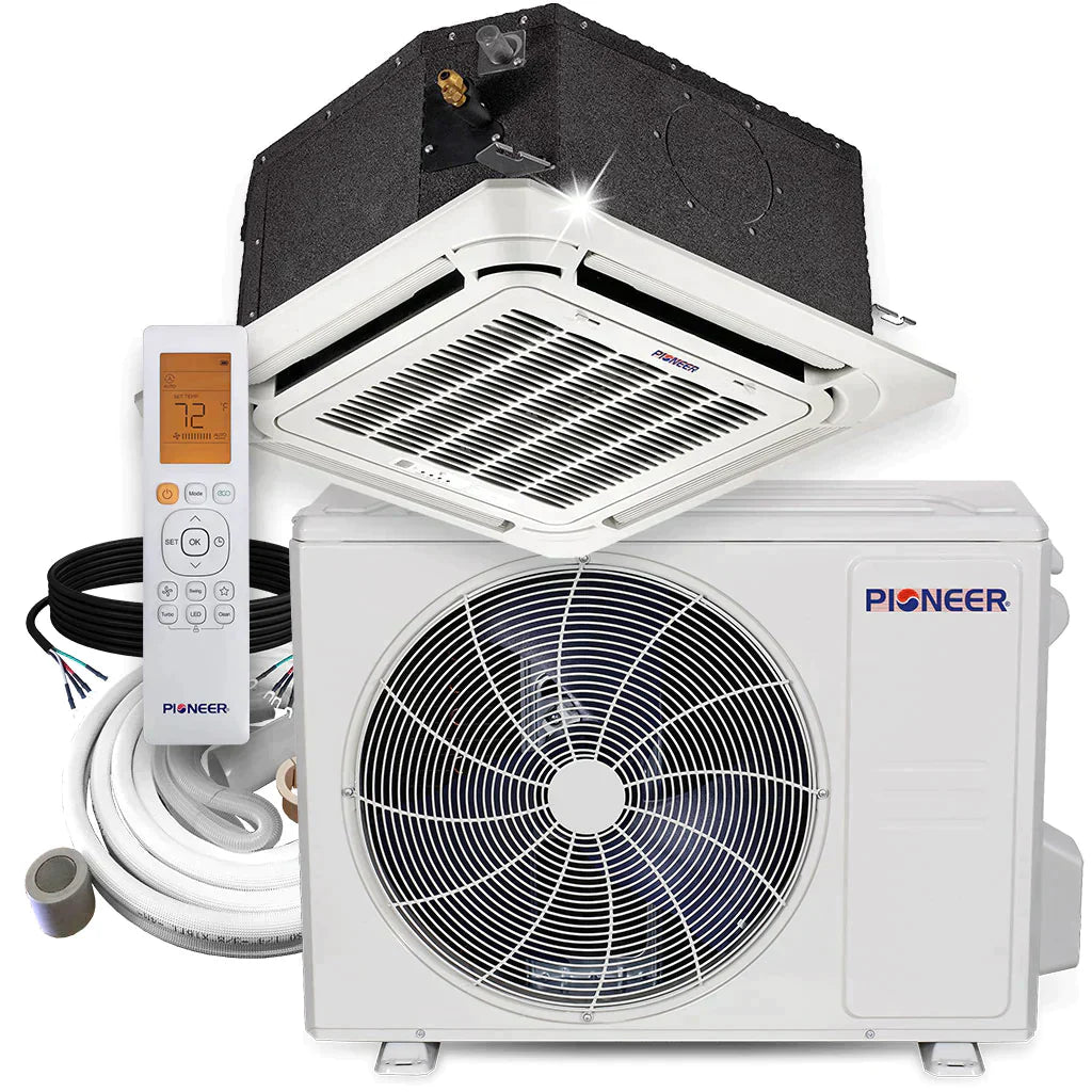 18,000 BTU 20.5 SEER Compact Cassette Mini-Split Air Conditioner Heat Pump E731799