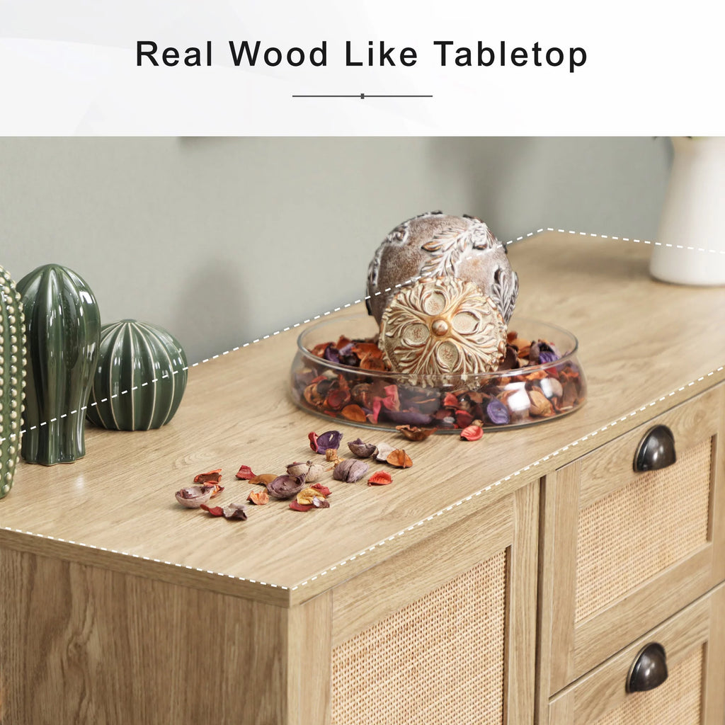 Farmhouse Buffet Sideboard with 3 Drawers and 2 Doors T68160