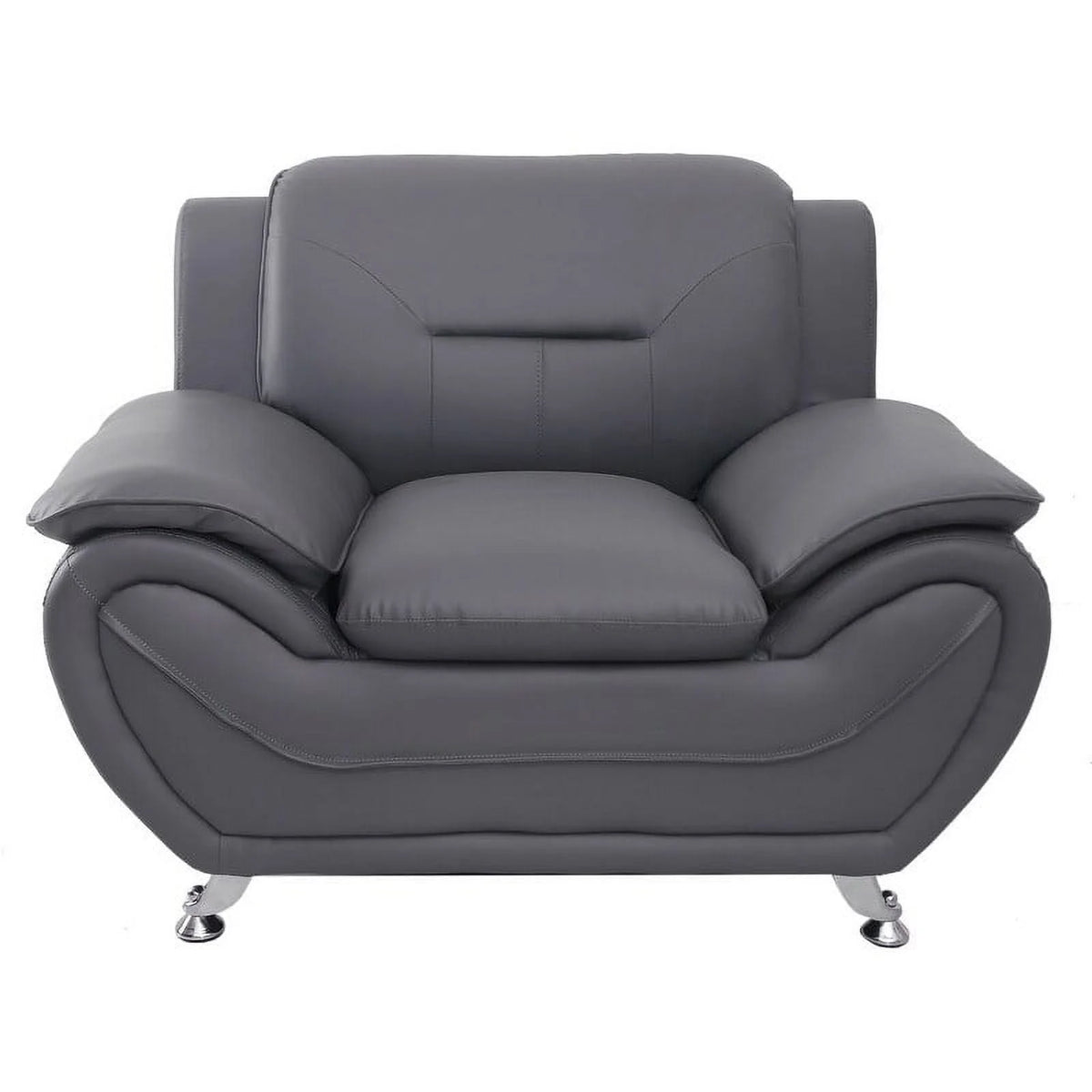 Red Faux Leather Upholstered Club Chair V191443