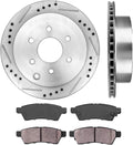 285.5mm 6 Lug Rear Rotors + Ceramic Brake Pads + Clips P369