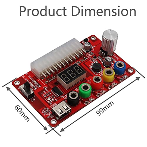 24 Pins ATX Power Supply Breakout Board and Acrylic Case Kit Module Adapter PC Power Connector R3225