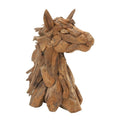 Natural Wood Horse Head - Black B560