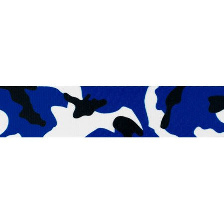 1 1/2 inch Royal Blue and White Camo Polyester Webbing U915